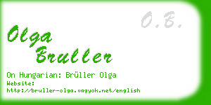 olga bruller business card